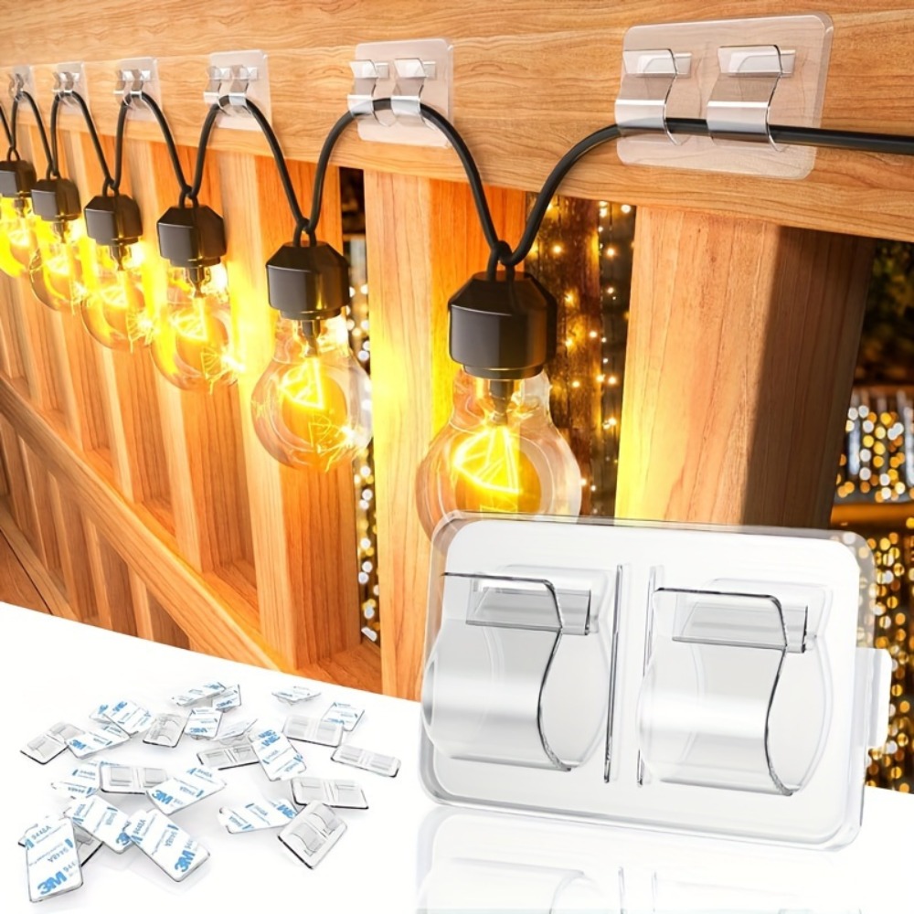 Christmas Lights Outdoor - 4/10pcs Hooks for Outdoor String Lights