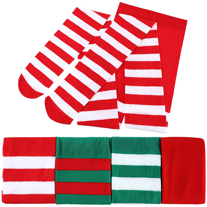 Women Christmas Striped Tights - Christmas Stocking Hanging ulasan dan harga