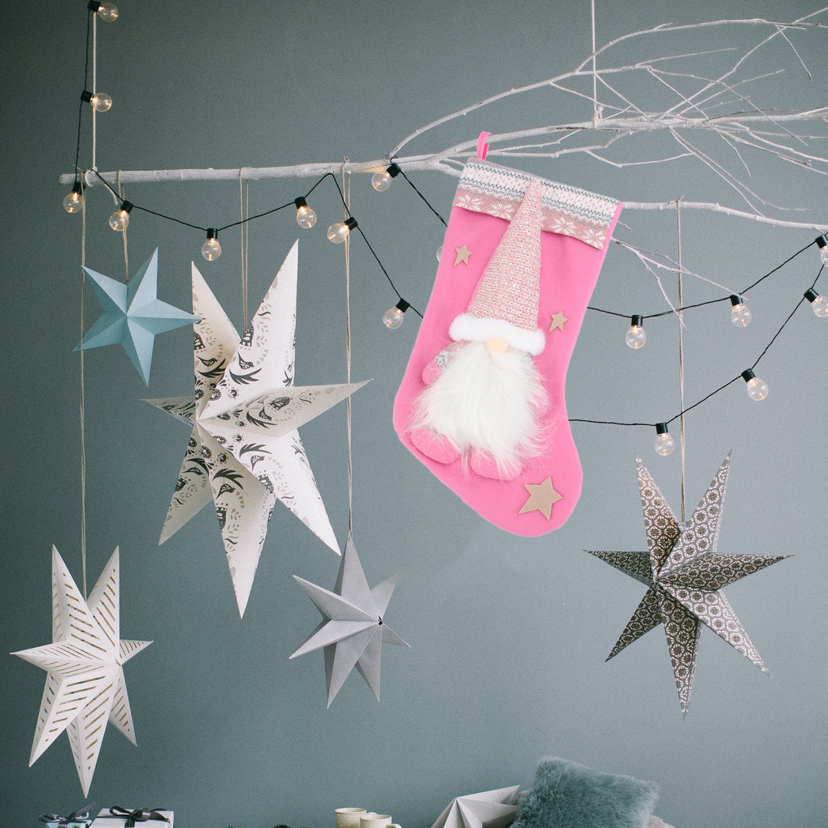 1Pcs Christmas Stocking Hangin - Christmas Stocking Hanging ulasan dan harga