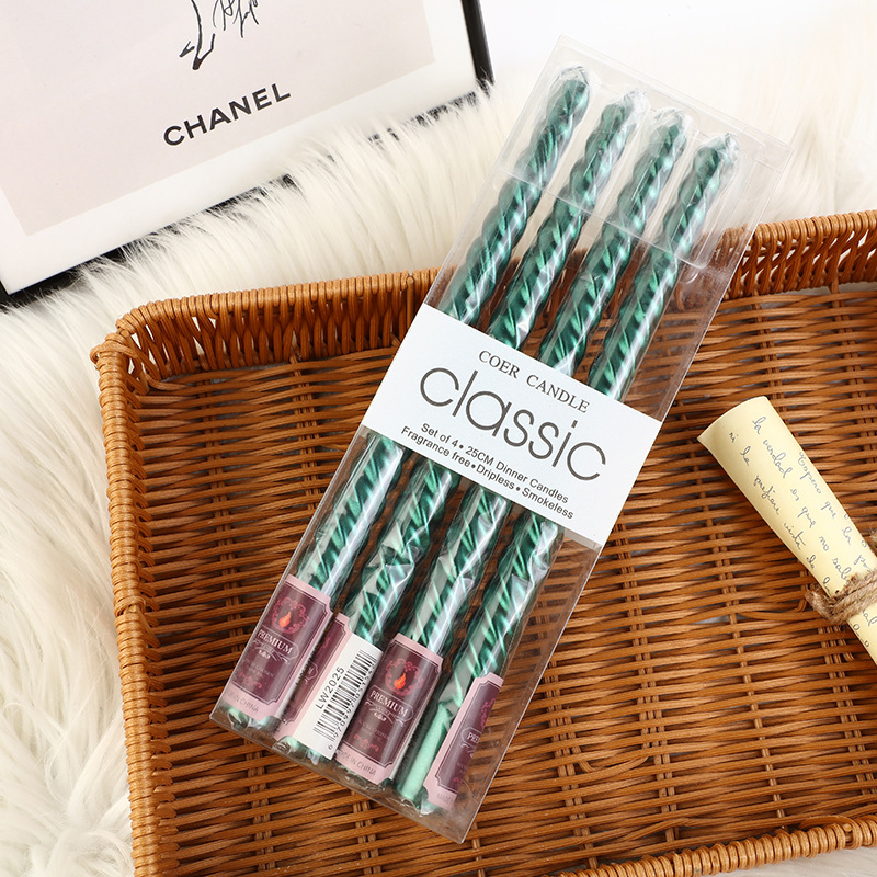 4pcs European-style Long-pole  - Holiday Candle Set ulasan dan harga