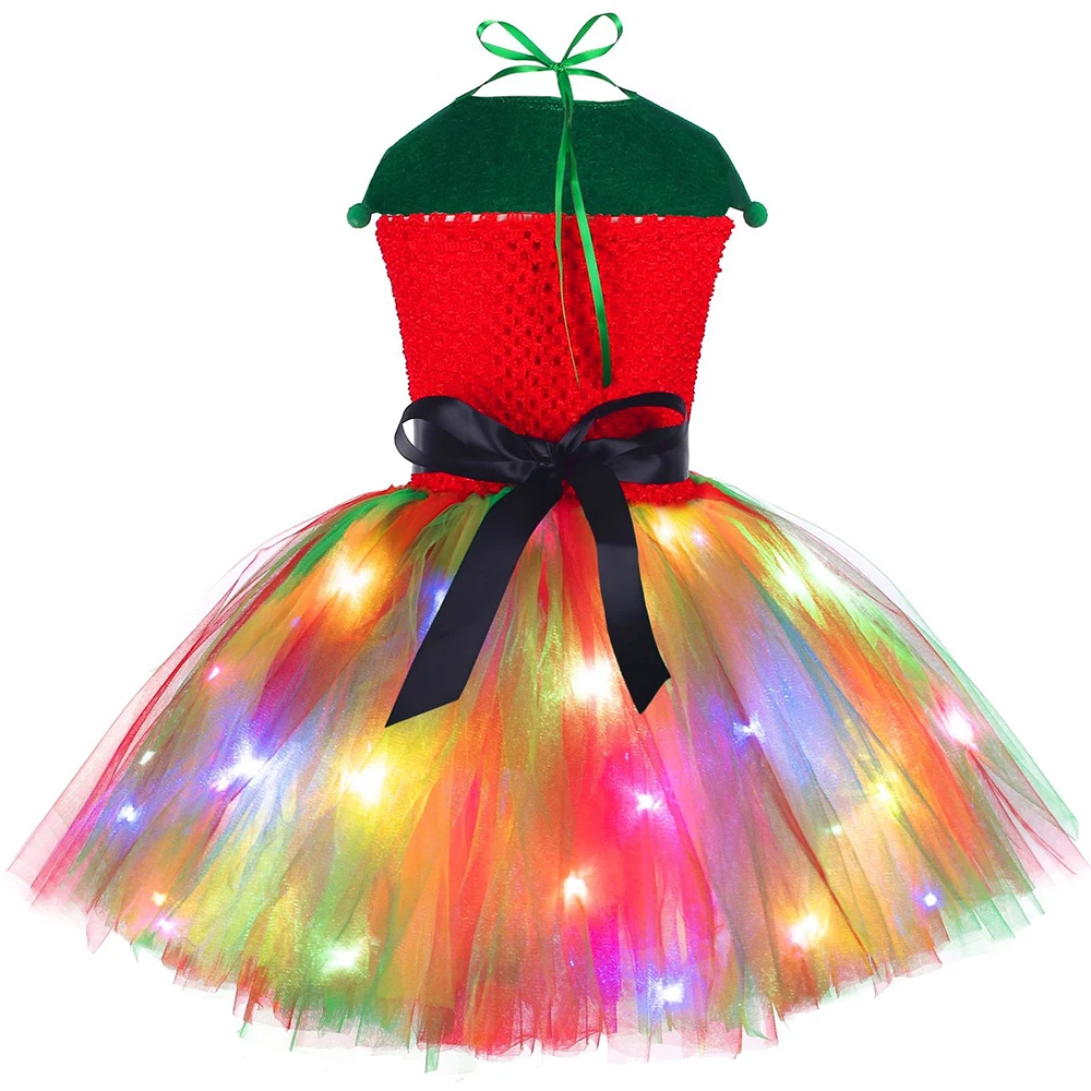 Christmas Tutu Dress Red Green - Elf Costume Christmas ulasan dan harga