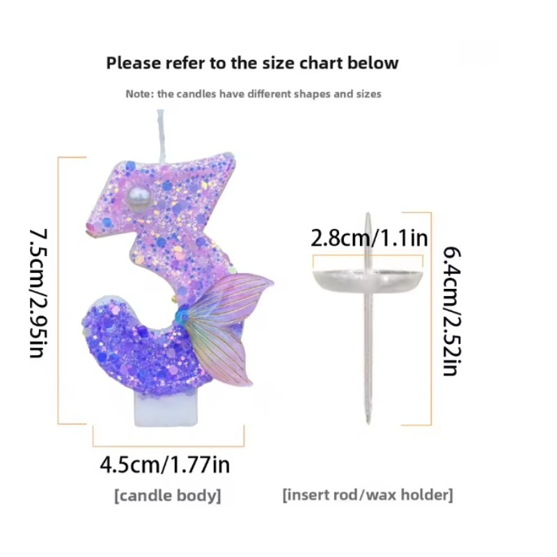 Glitter Purple Gradient Mermai - Holiday Candle Set ulasan dan harga