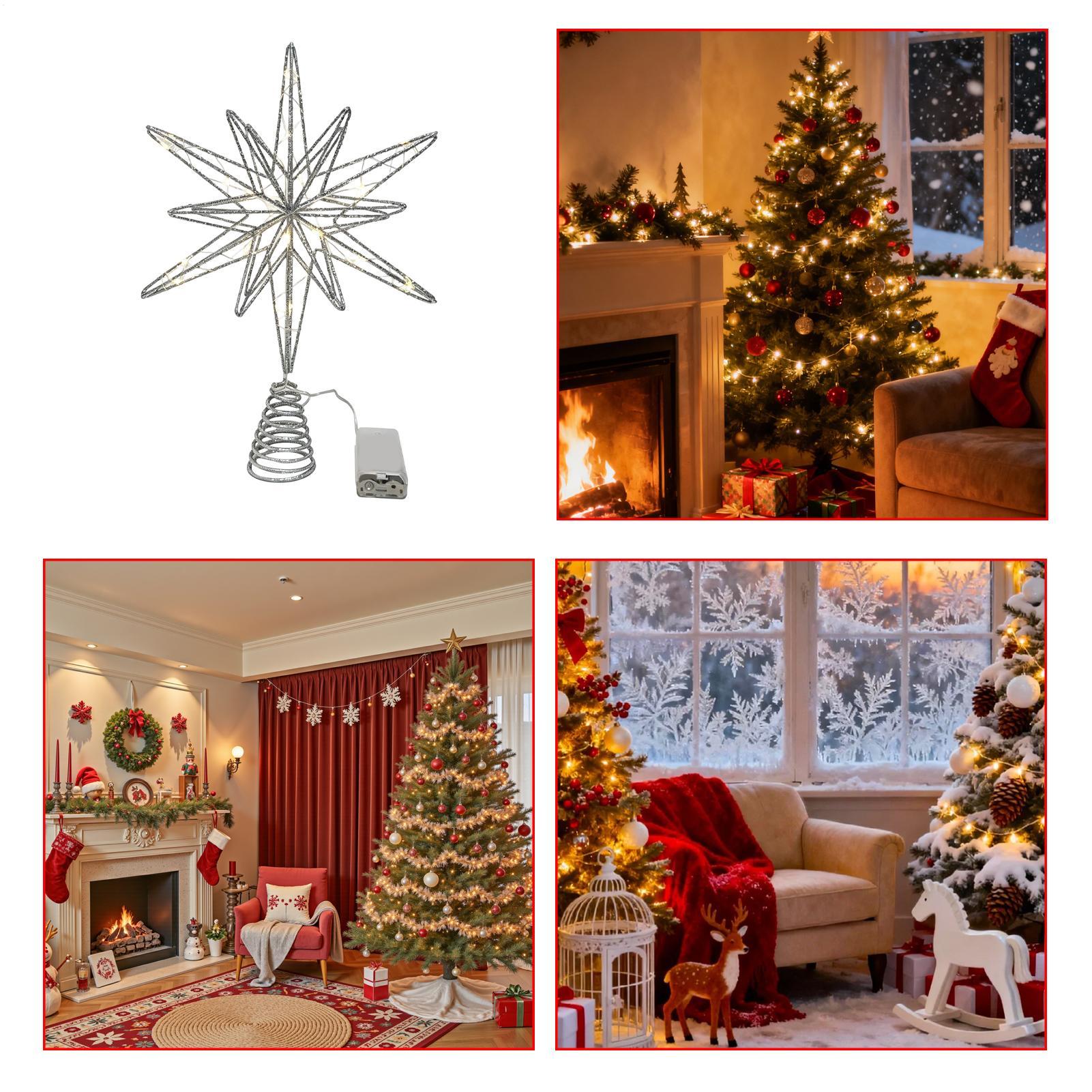 Star Tree Topper Lighted Chris - Star Tree Topper ulasan dan harga