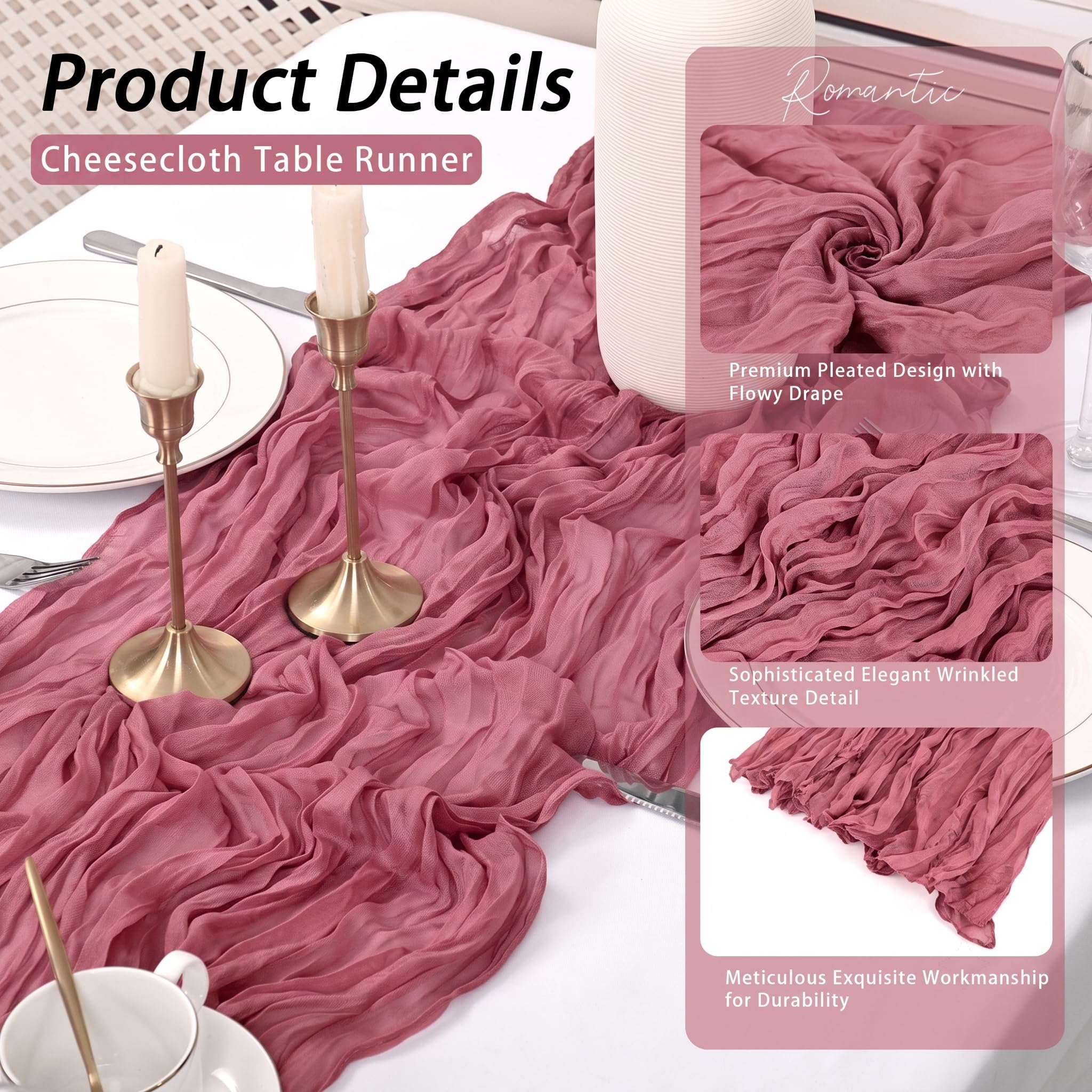 Set of 10 Table Runner Gauze C - Christmas Table Runner ulasan dan harga