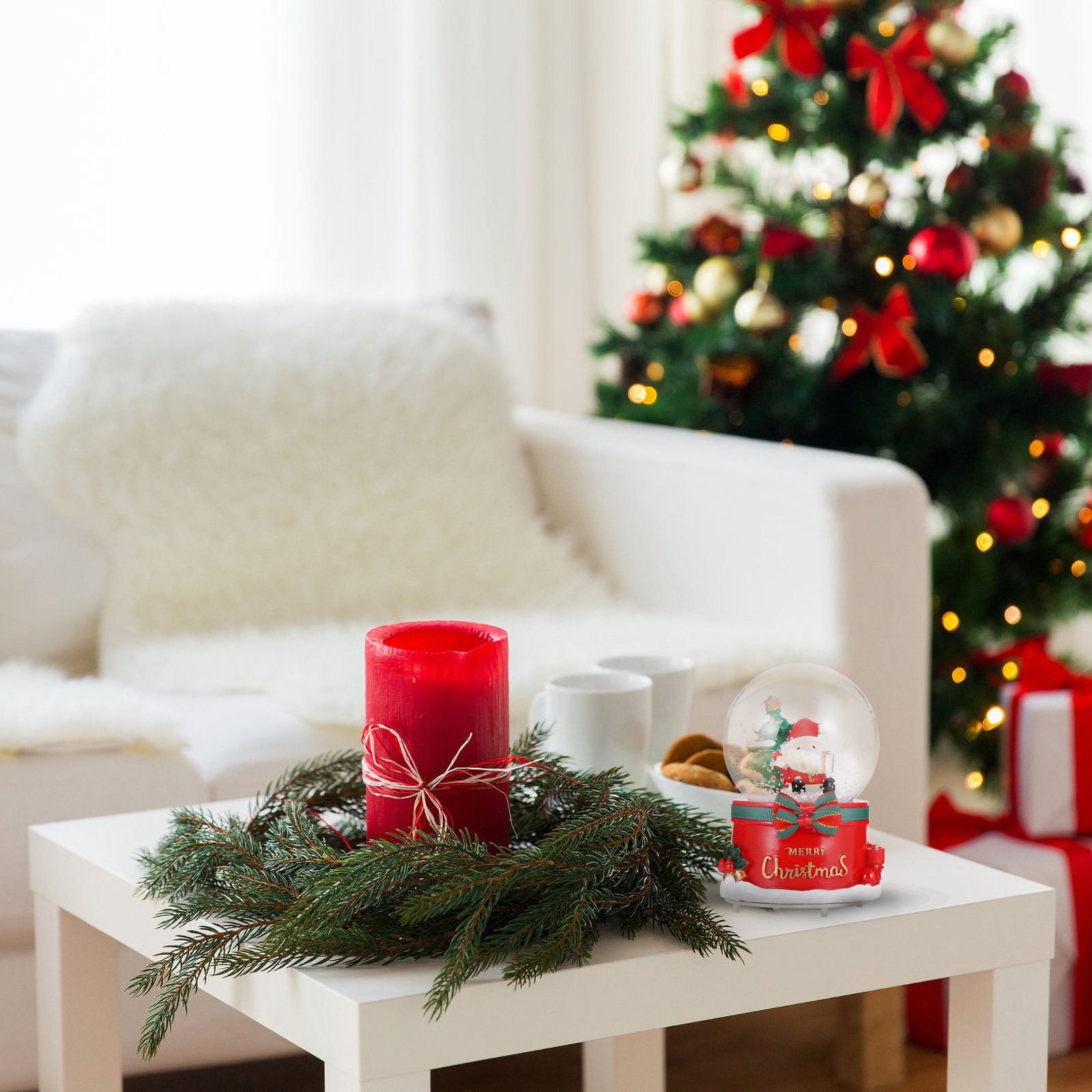 Christmas Santa Claus Crystal  - Snow Globe Musical ulasan dan harga
