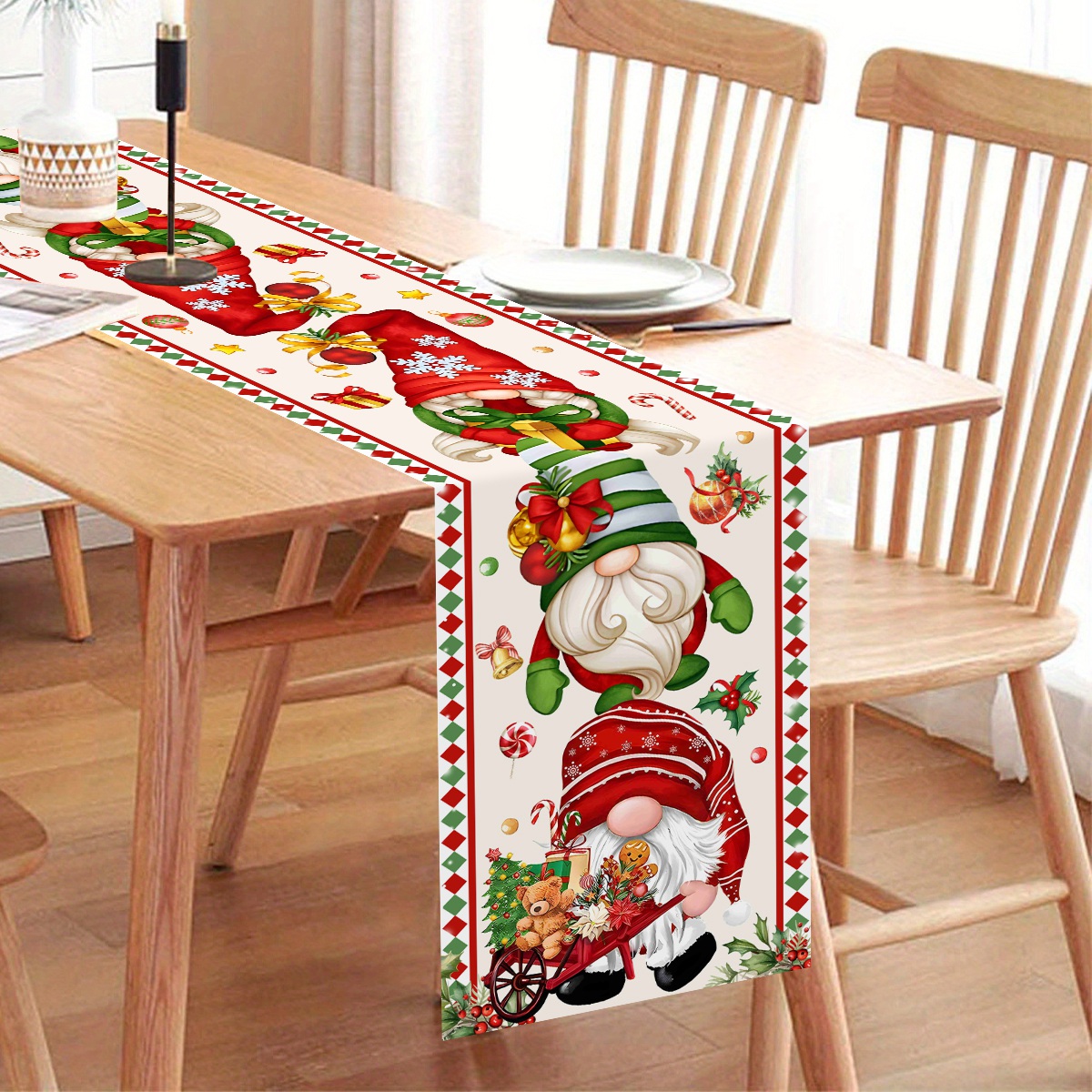 Christmas Table Runner Faceles - Christmas Table Runner ulasan dan harga