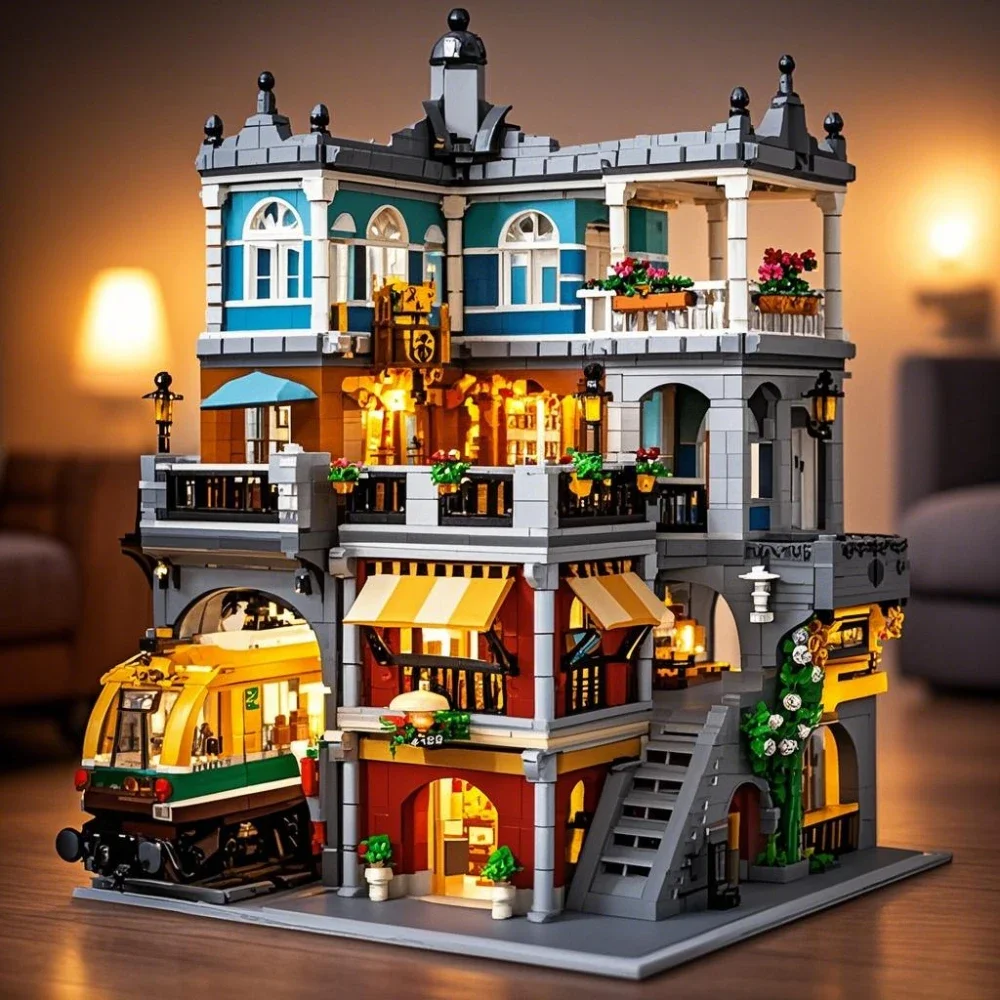 BurgerShop Building Blocks Set - Lego Set City ulasan dan harga