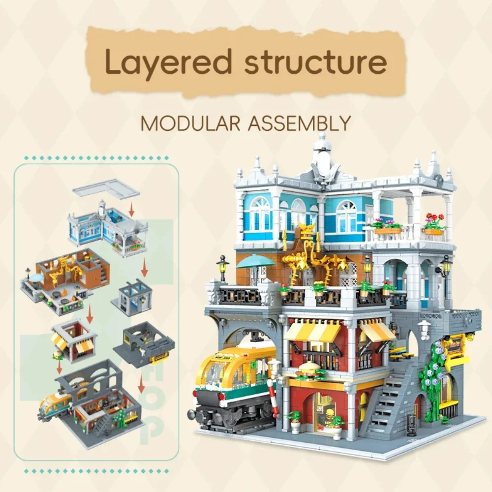 BurgerShop Building Blocks Set - Lego Set City ulasan dan harga