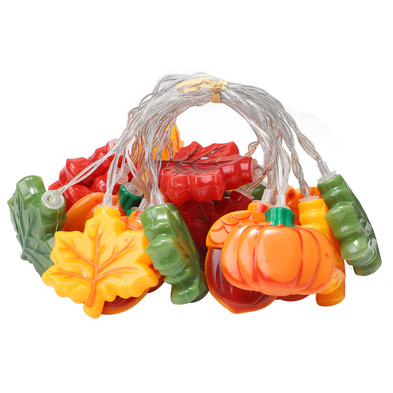 Fall Maple Leaf Pumpkin Acorn  - Led Fairy String Lights ulasan dan harga