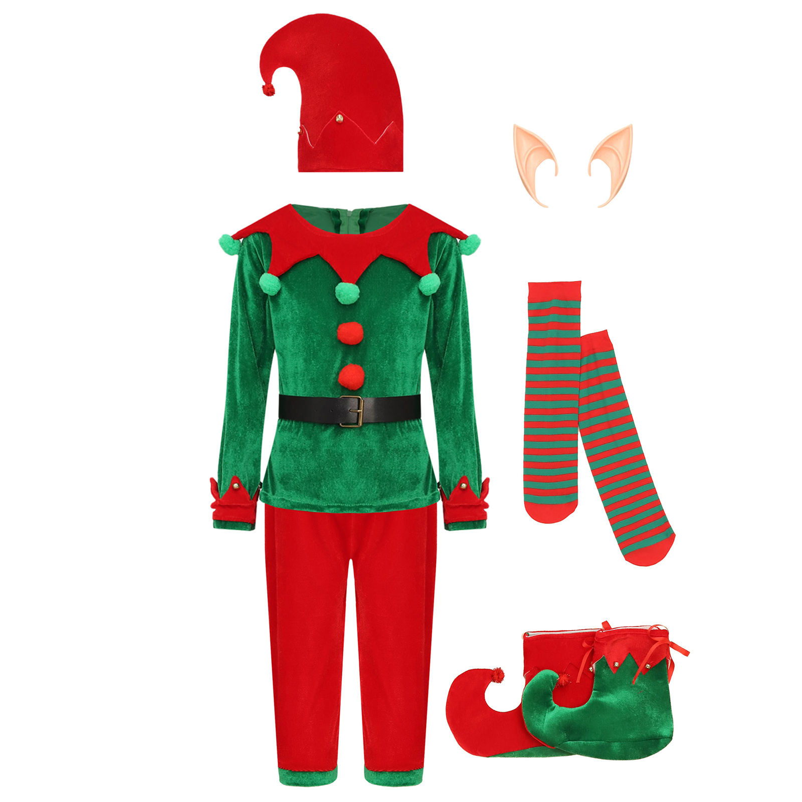 Girls Christmas Elf Costume Xm - Elf Costume Christmas ulasan dan harga