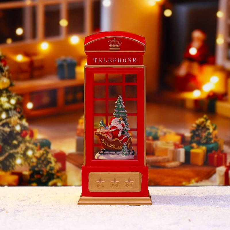 Christmas Phone Booth Night Li - Snow Globe Musical ulasan dan harga