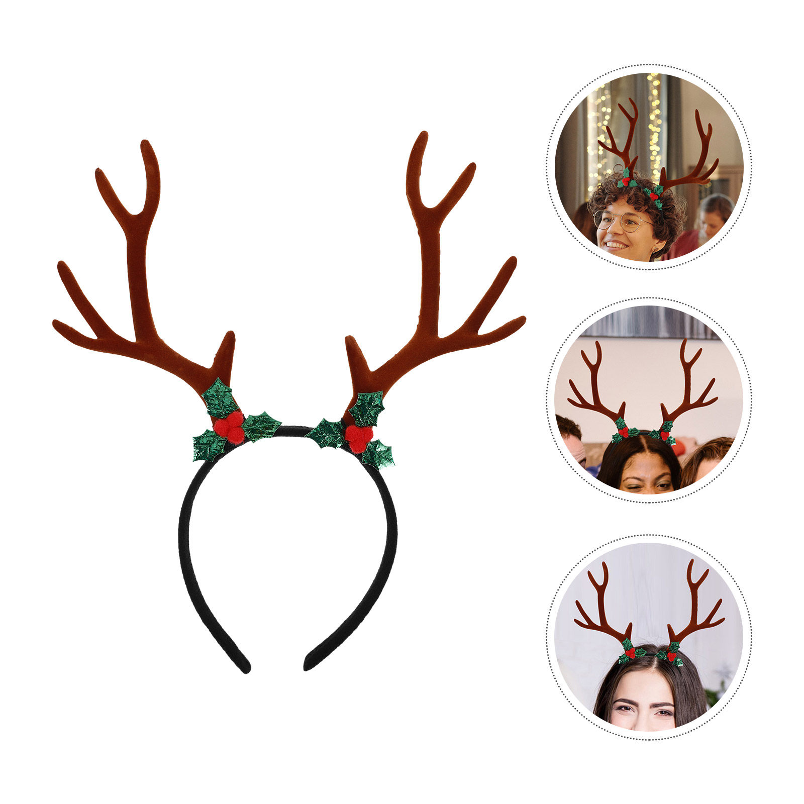 Large Festive Reindeer Antlers - Reindeer Antlers Headband ulasan dan harga